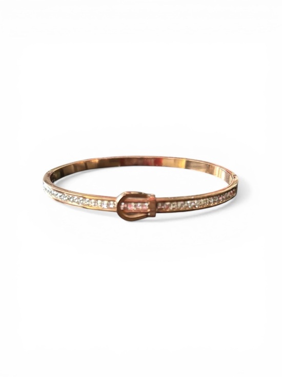 Fashion Jewelry Jewelry - Fashion Jewelry Rose Gold Bangle Bracelet with Clear Crystals